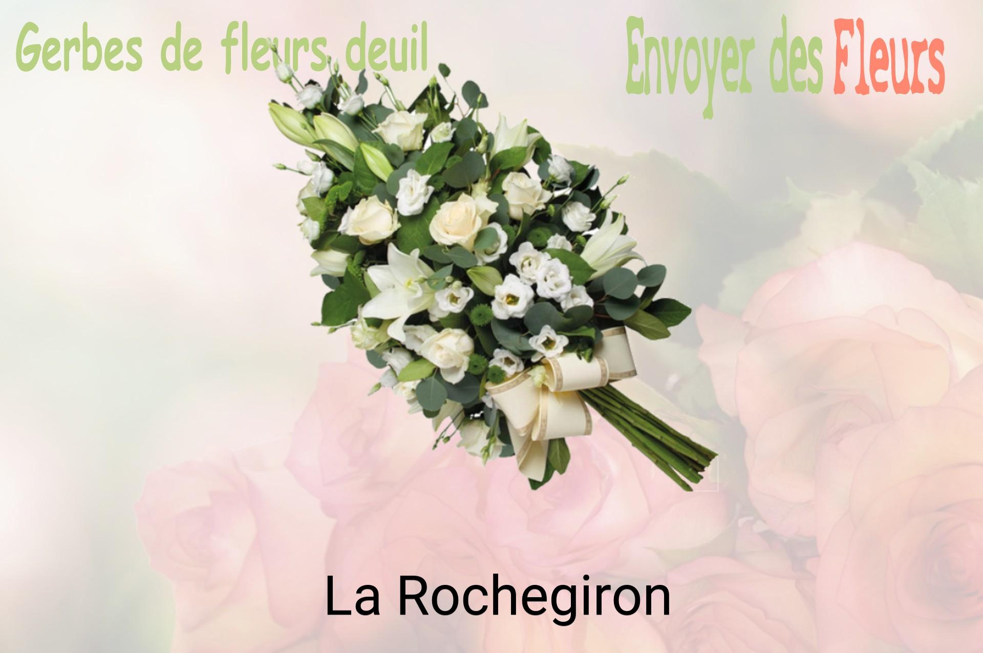 Gerbe de fleurs de deuil livrée à La Rochegiron